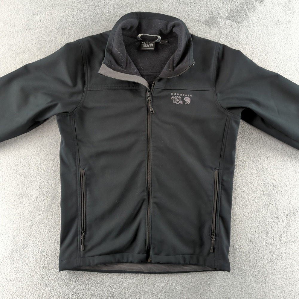 Mountain Hardwear Fleece Jacket Mens Small Black Polyester Full Zip Android Logo